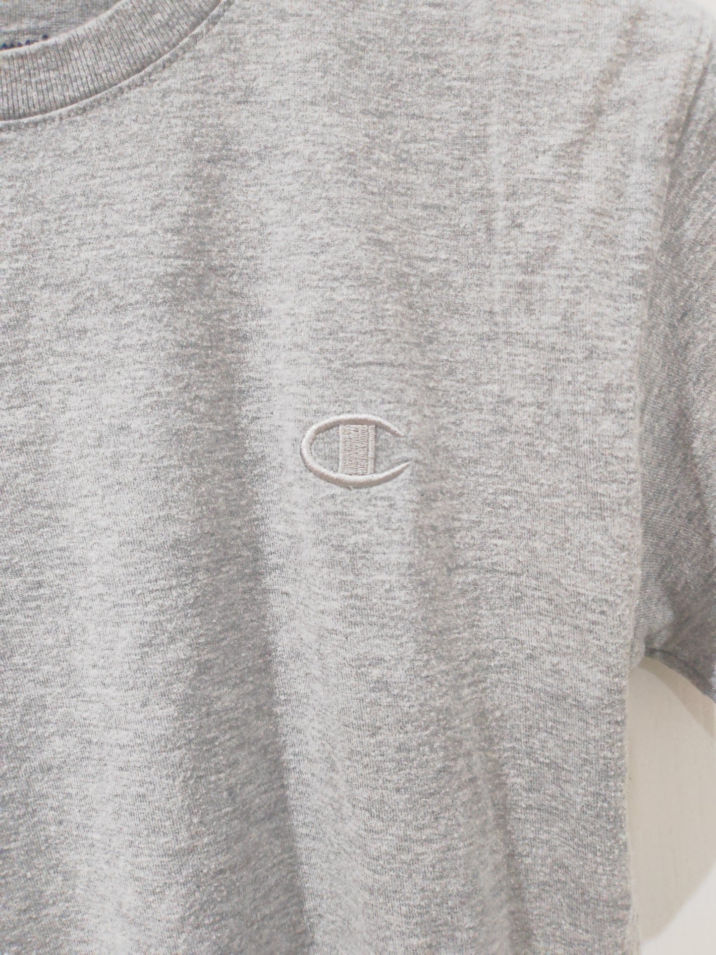 Champion Plain Short Sleeve T Shirt, Grey, Size S