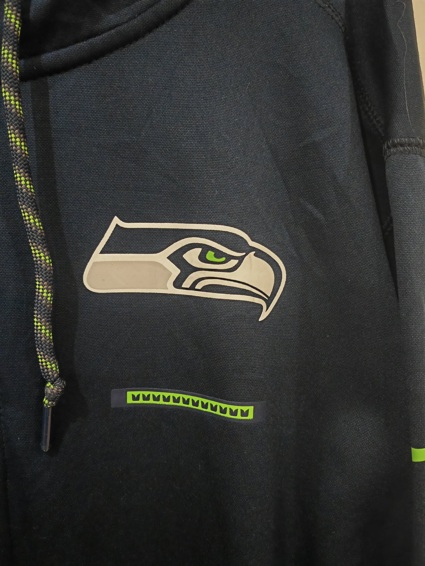 Nike Seattle Seahawks NFL Full Zip Hoodie, Navy Blue, Size XL