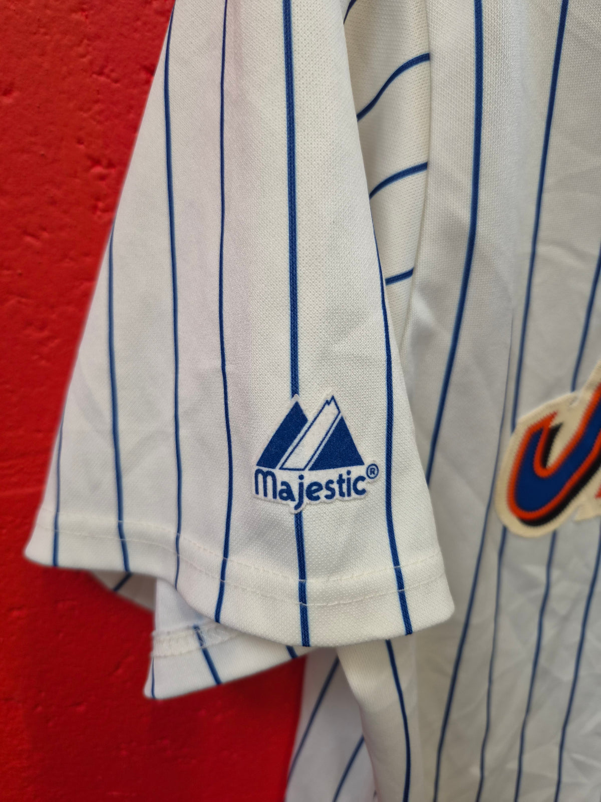 Majestic New York Mets MLB Jersey, #44 Bay, White/Off White, Size Large