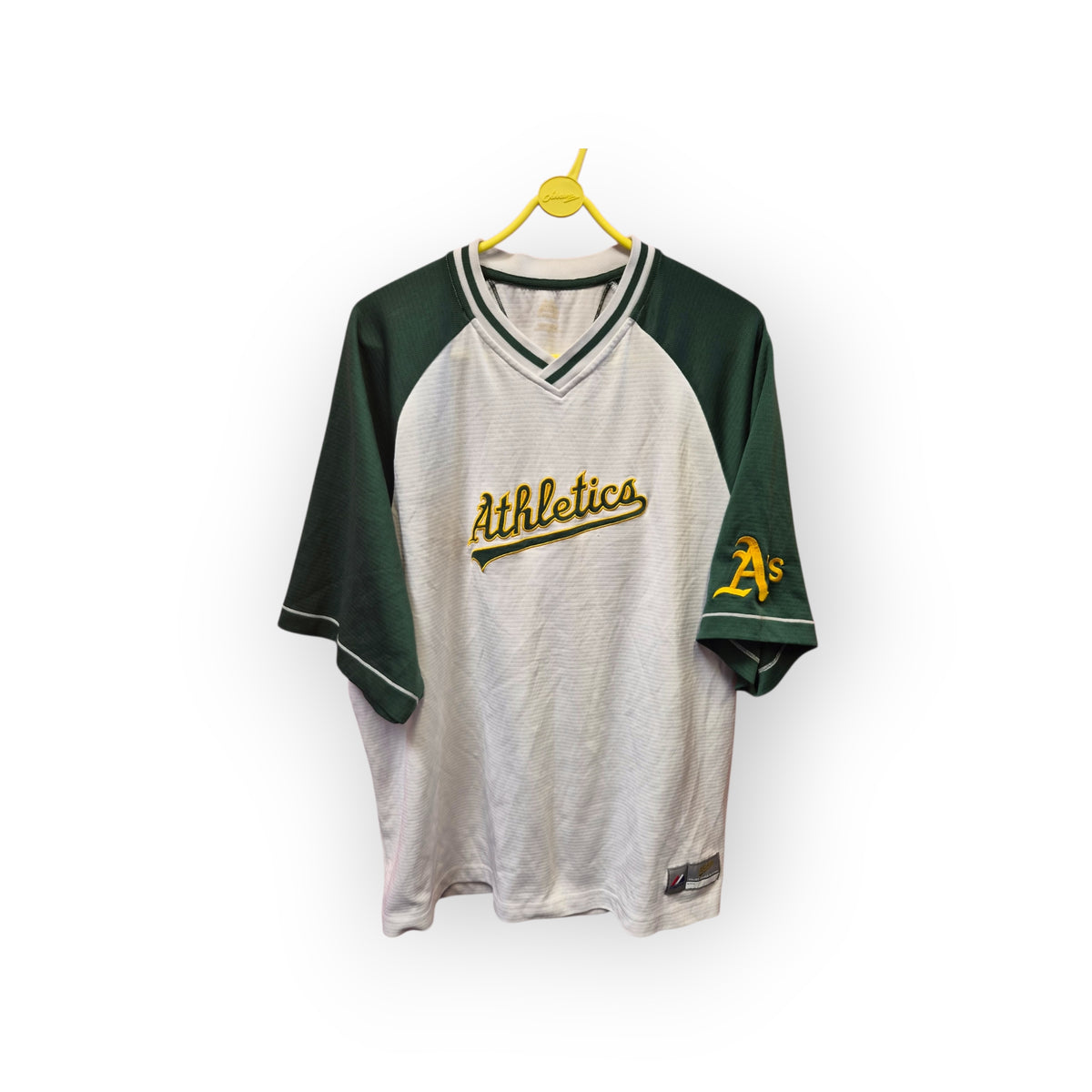 Majestic Oakland Athletics MLB Short Sleeve T Shirt, White/green, Size XL