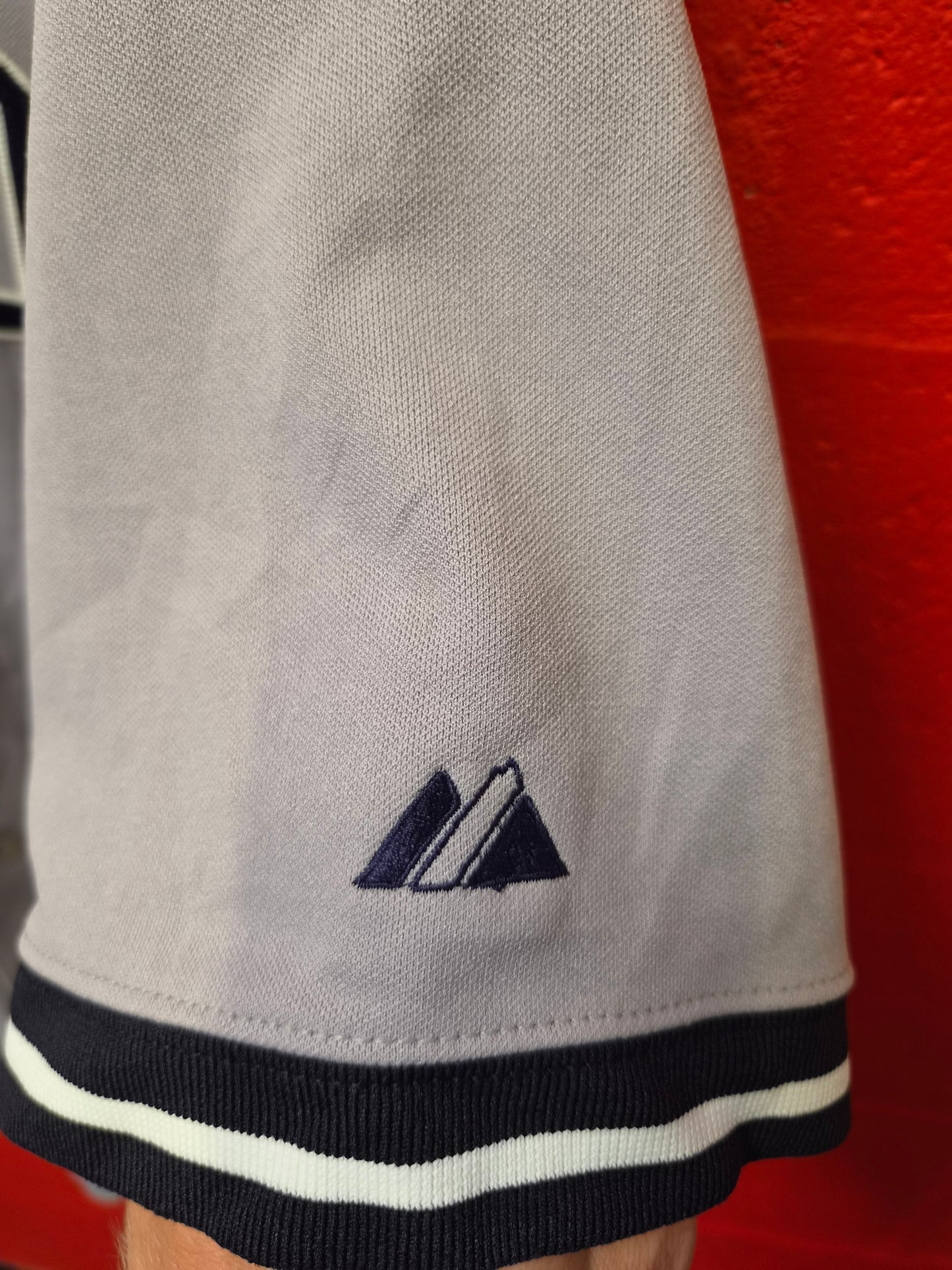 Majestic New York Yankees MLB Jersey, Grey, Size 48 L/XL