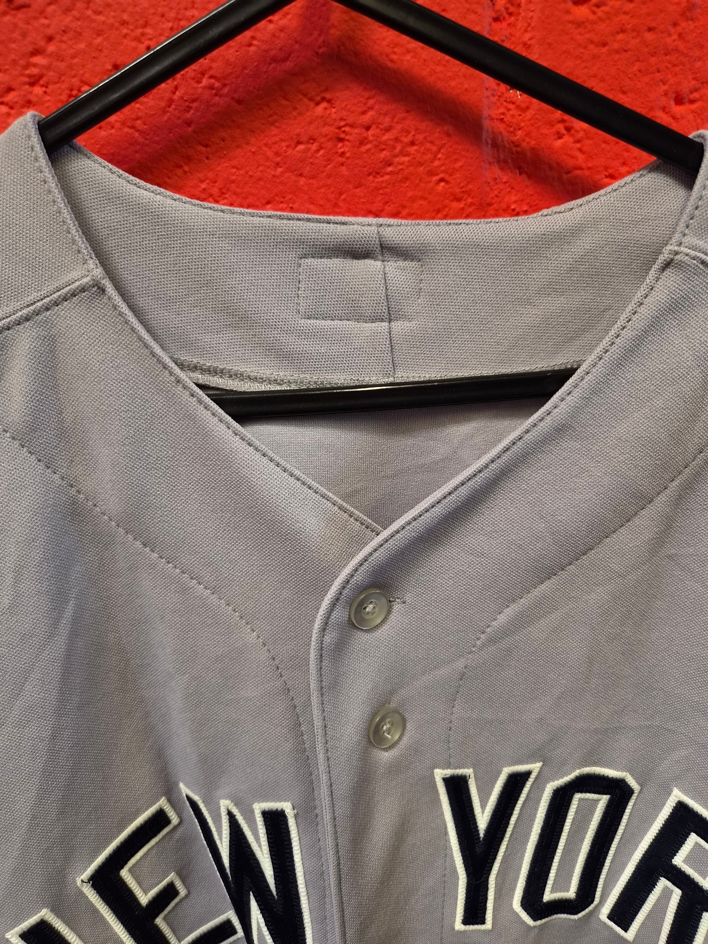 Majestic New York Yankees MLB Jersey, Grey, Size 48 L/XL