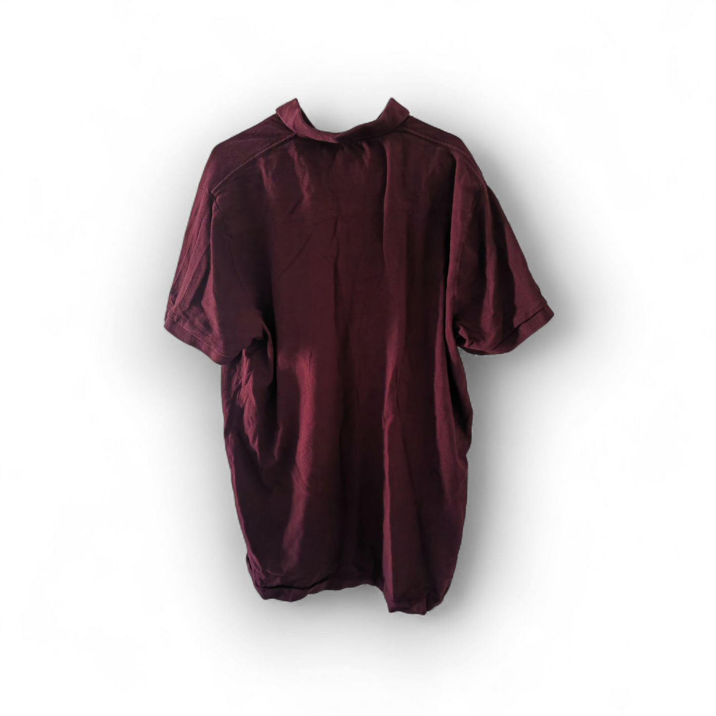 French Connection Short Sleeve Polo Shirt, Burgundy, Size Large