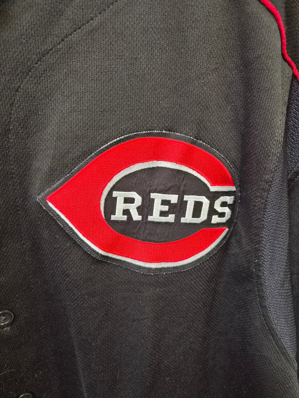 Majestic Cincinatti Reds MLB Baseball Jersey, Black, Size XXL