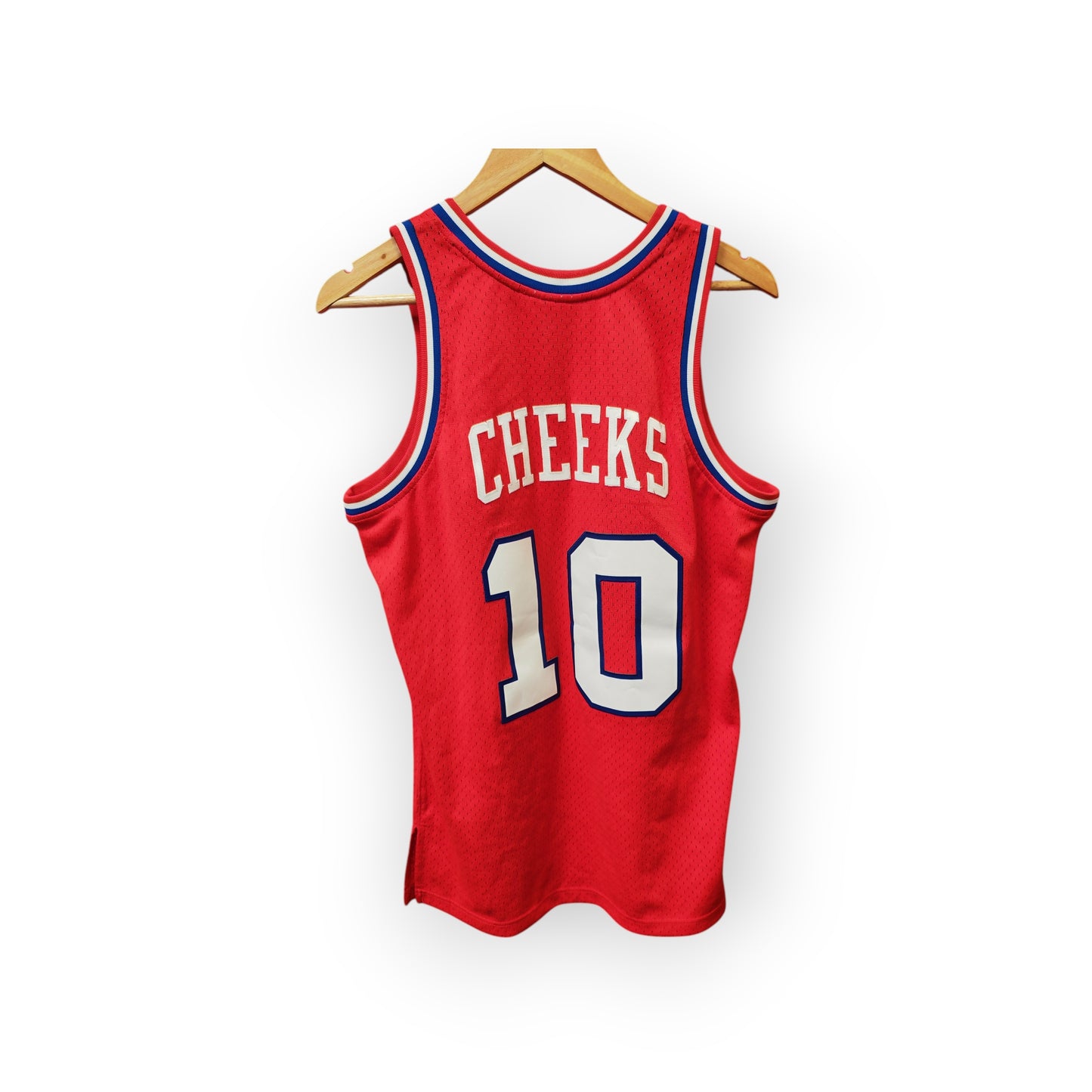 Mitchell & Ness Philadelphia 76ers 1982-83 Jersey, #10 Cheeks, Red, Size Medium