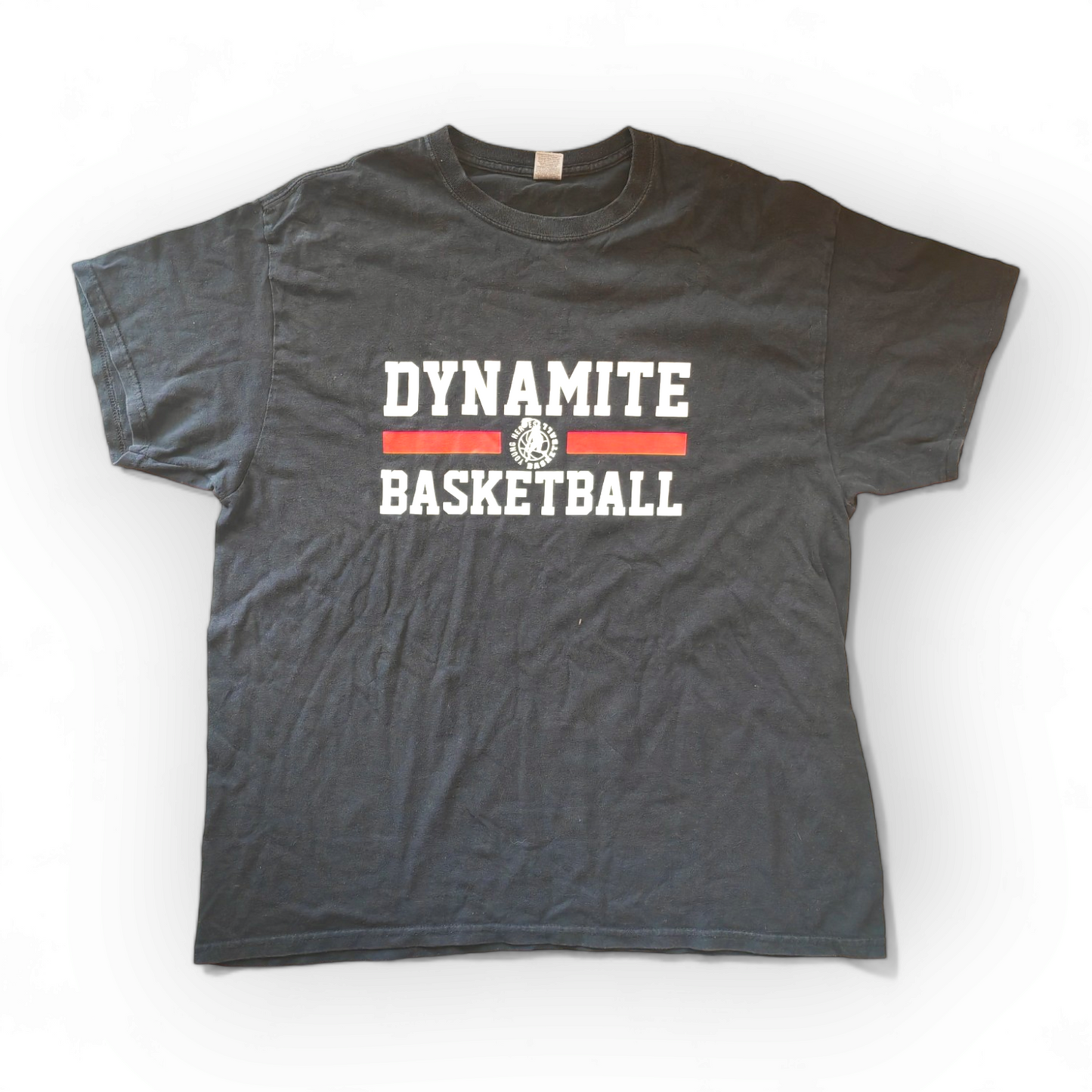 Gildan Dynamite Basketball T Shirt, Black, Size L/XL, Size Tag Missing