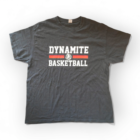 Gildan Dynamite Basketball T Shirt, Black, Size L/XL, Size Tag Missing