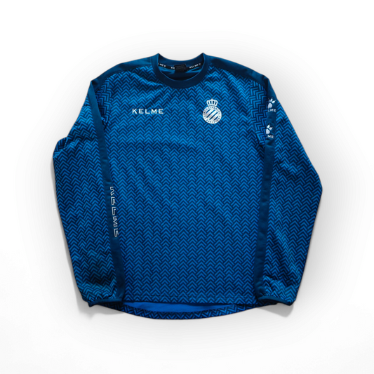 Kelme Espanyol Long Sleeve Training Sweatshirt, Blue, Size Large