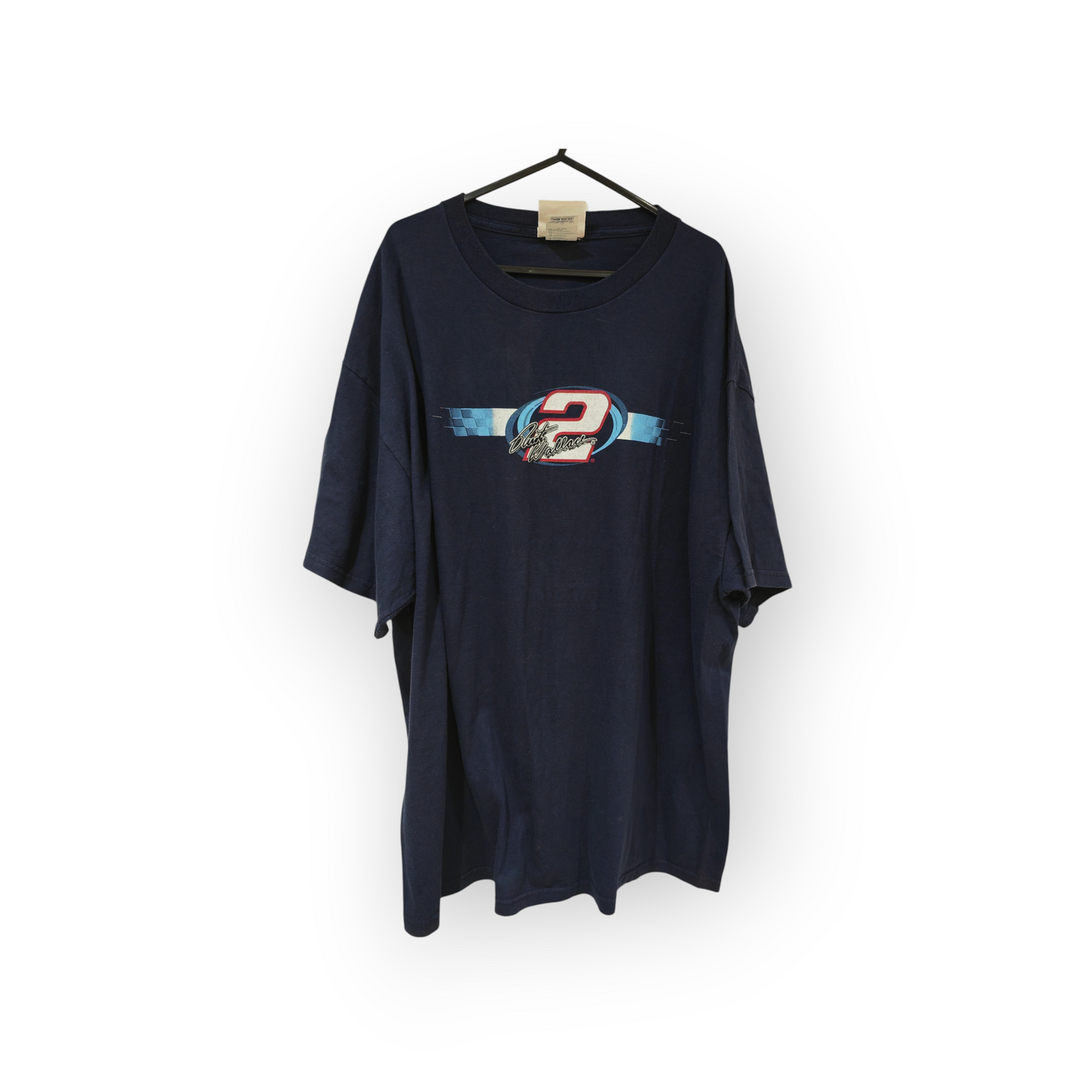 Winners Circle Rusty Wallace NASCAR Short Sleeve T Shirt, Navy Blue, Size XL