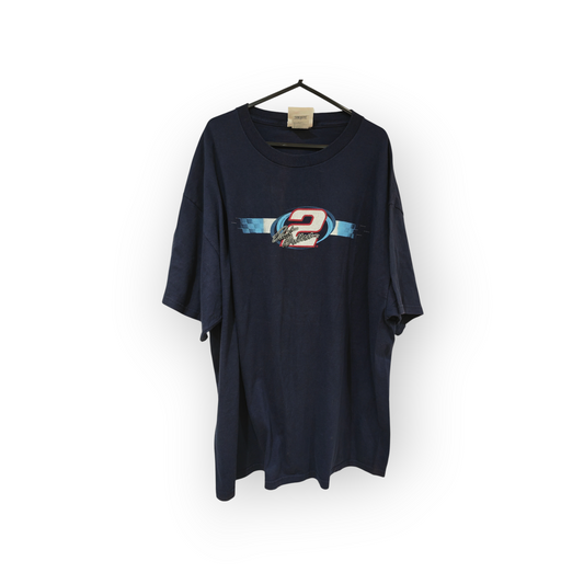 Winners Circle Rusty Wallace NASCAR Short Sleeve T Shirt, Navy Blue, Size XL
