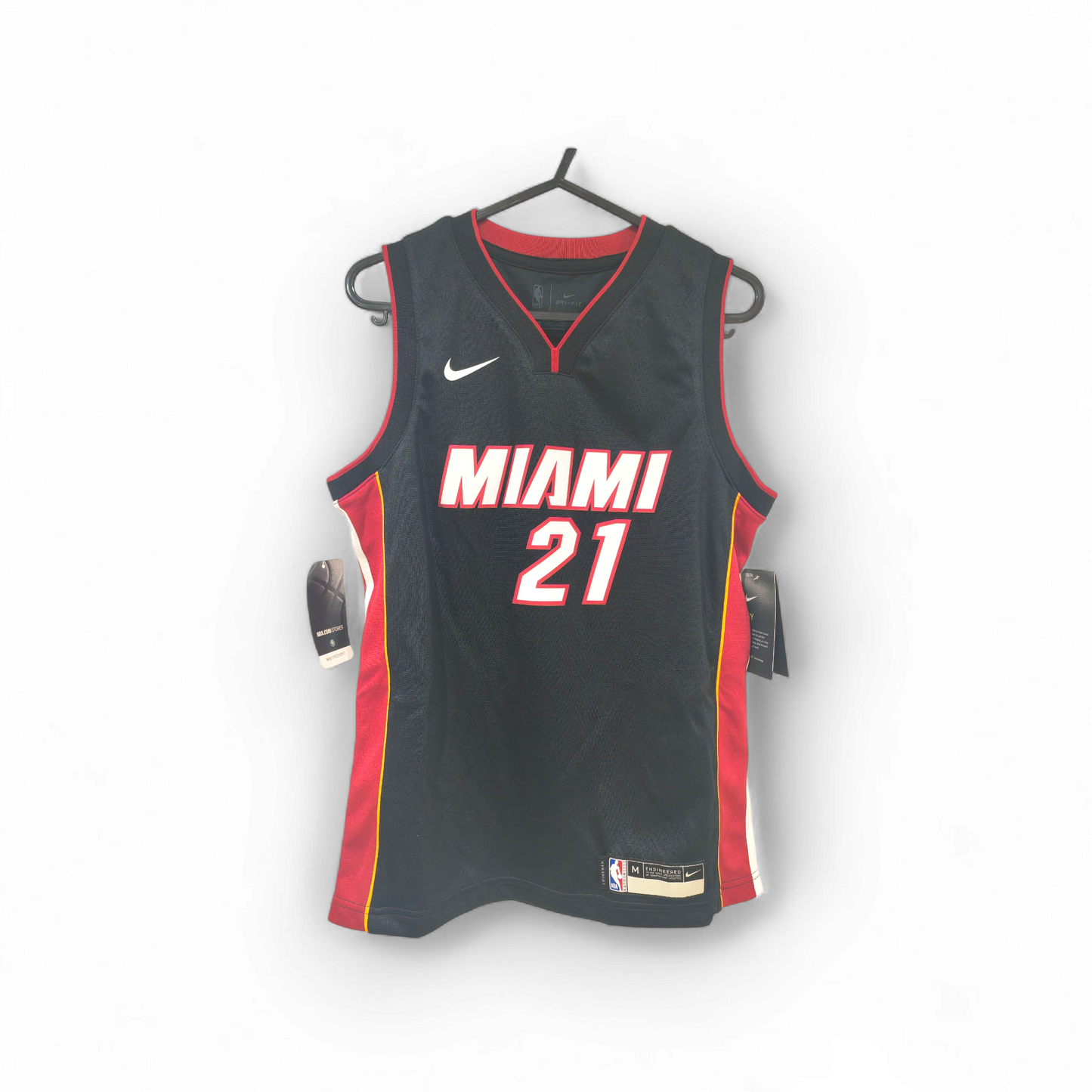 Youth Nike Miami Heat NBA Jersey, #21 Whiteside, Black, Size Youth Medium
