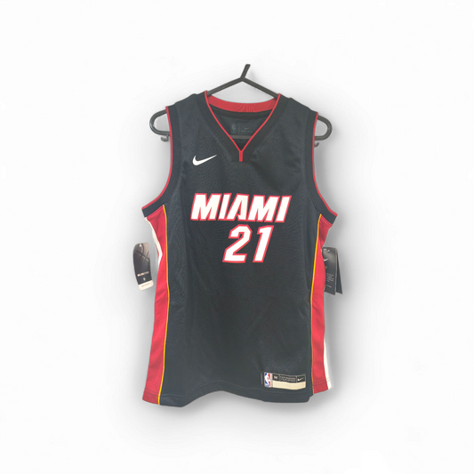Youth Nike Miami Heat NBA Jersey, #21 Whiteside, Black, Size Youth Medium