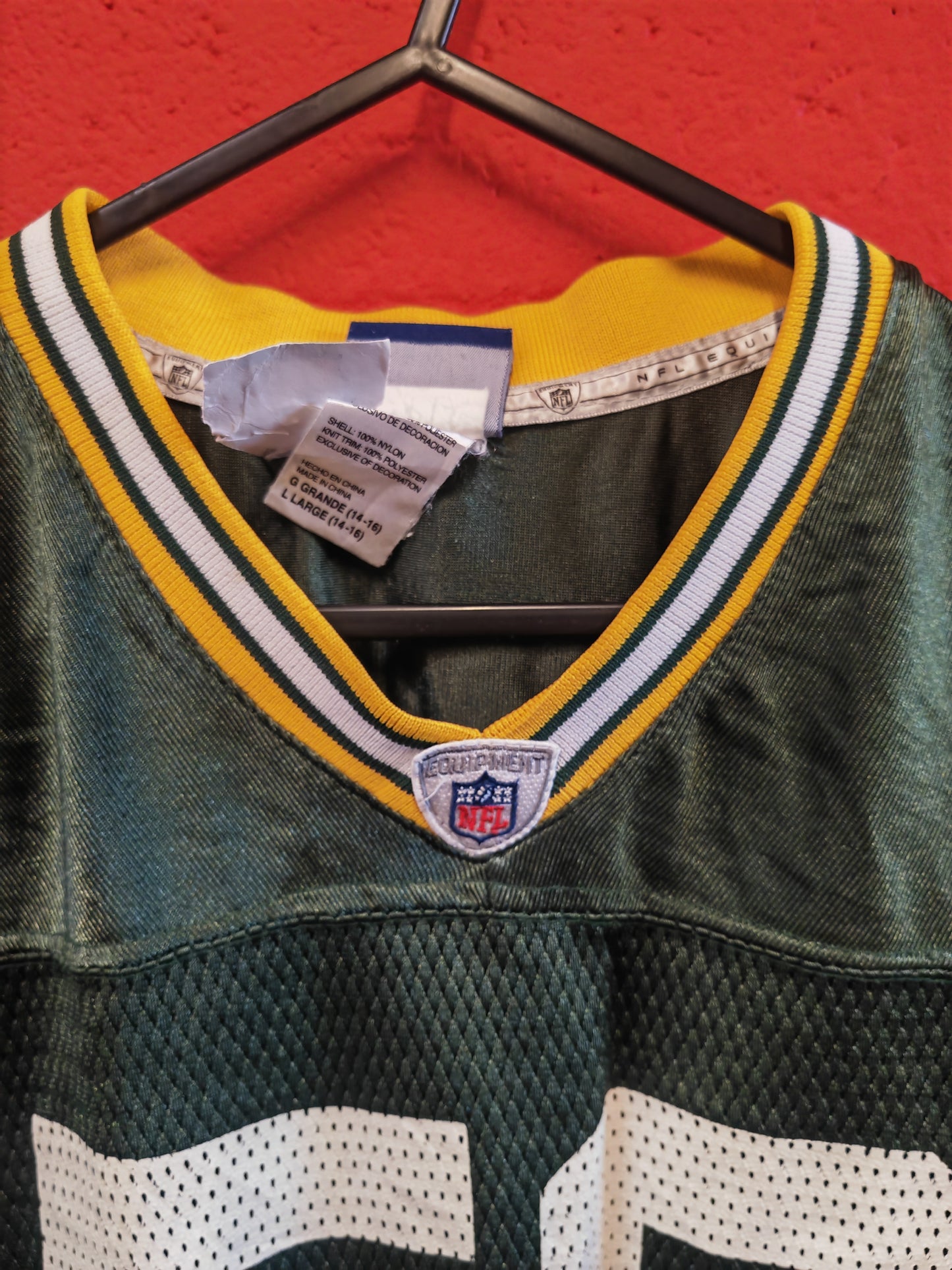 Youth Reebok Green Bay Packers NFL Jersey, #52 Jersey, Green, Size YL