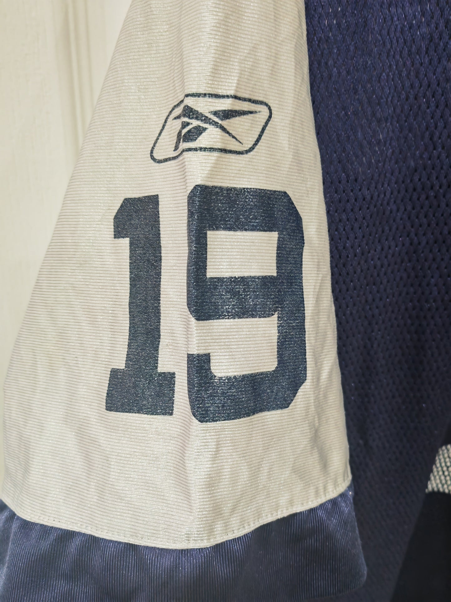 Reebok Throwback Dallas Cowboys NFL Jersey, #19 K. Johnson, Navy Blue, Size XXL