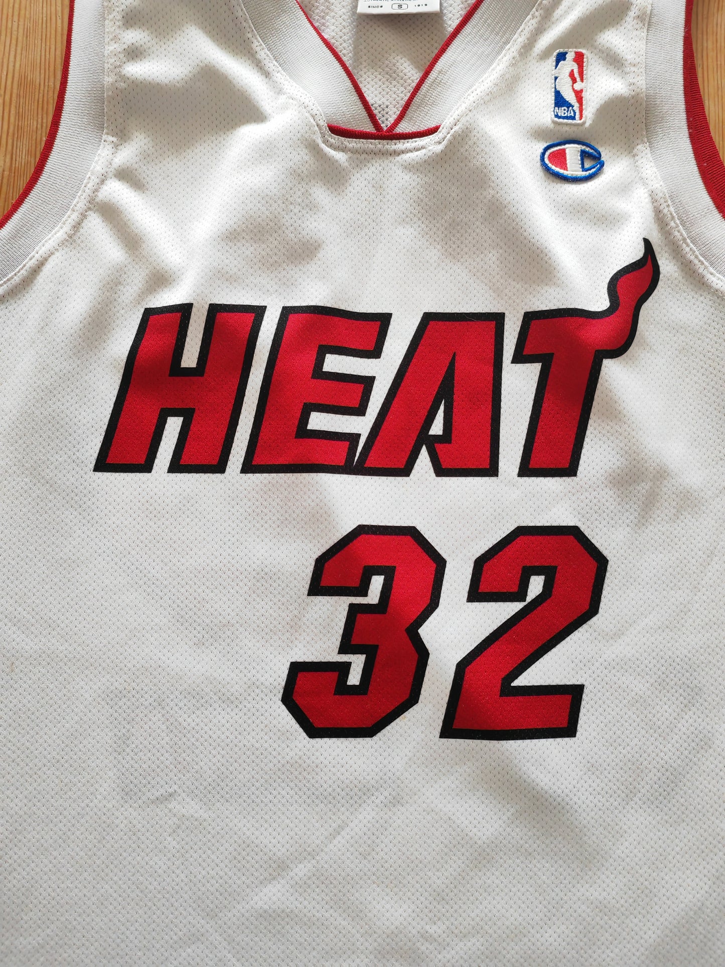 Champion Miami Heat NBA Jersey, #32 O'Neal, White, Size Small