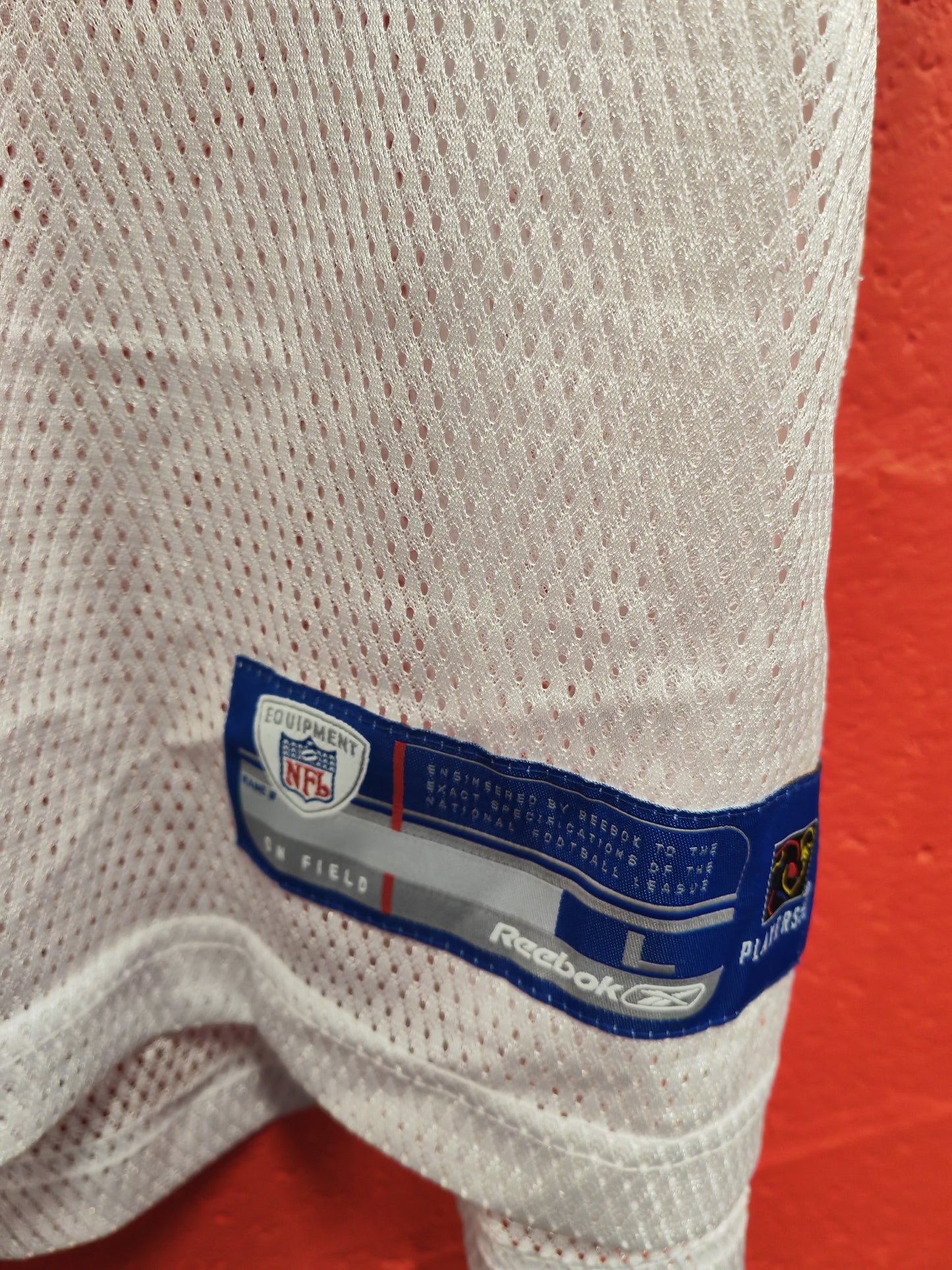 Reebok Kansas City Chiefs NFL Jersey, #31 Holmes, White, Size Large