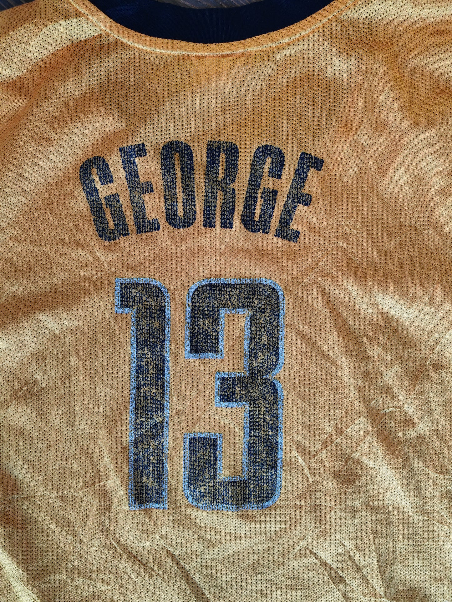 NBA Indiana Pacers Basketball Jersey, #13 George, Yellow, Size XL