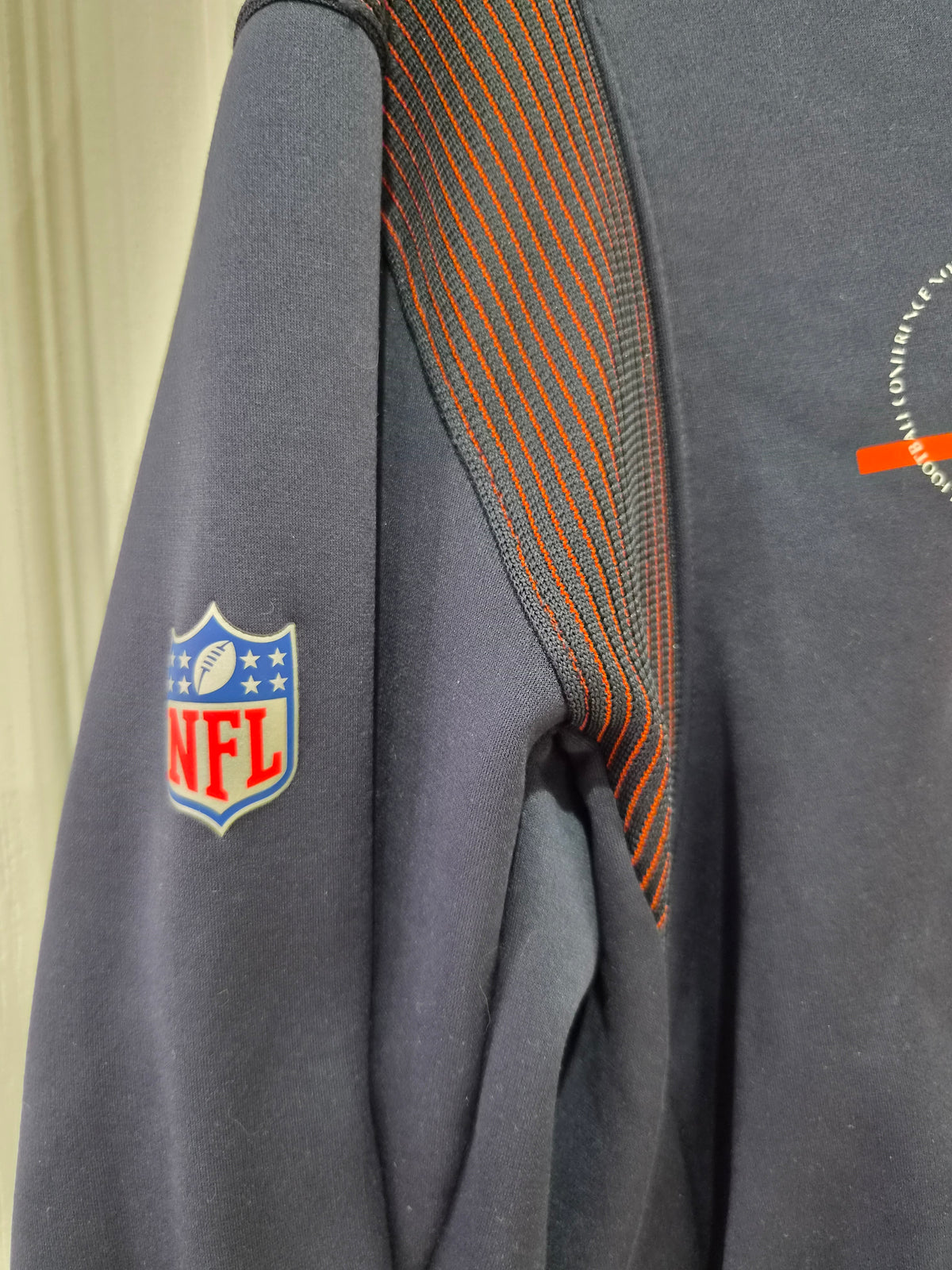 Nike Chicago Bears NFL Pullover Hoodie, Navy Blue, Size Medium