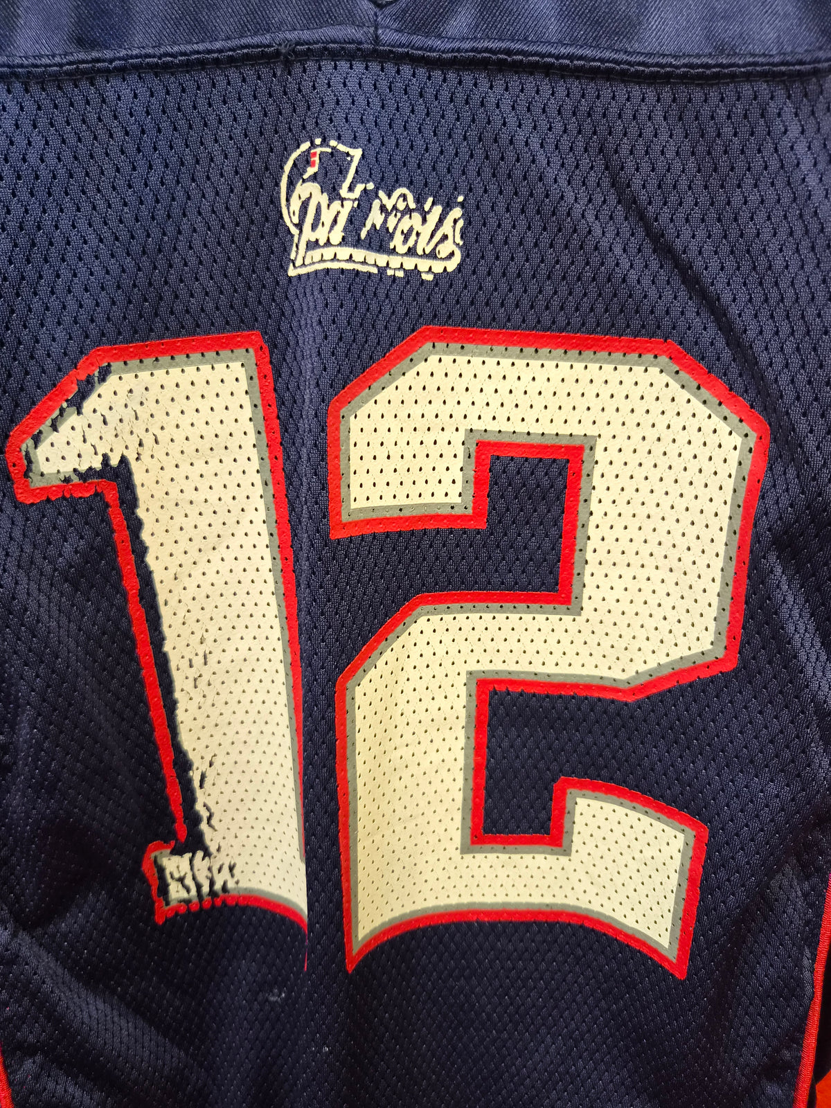 Youth Reebok New England Patriots NFL Jersey, #12 Brady, Navy, Size YL