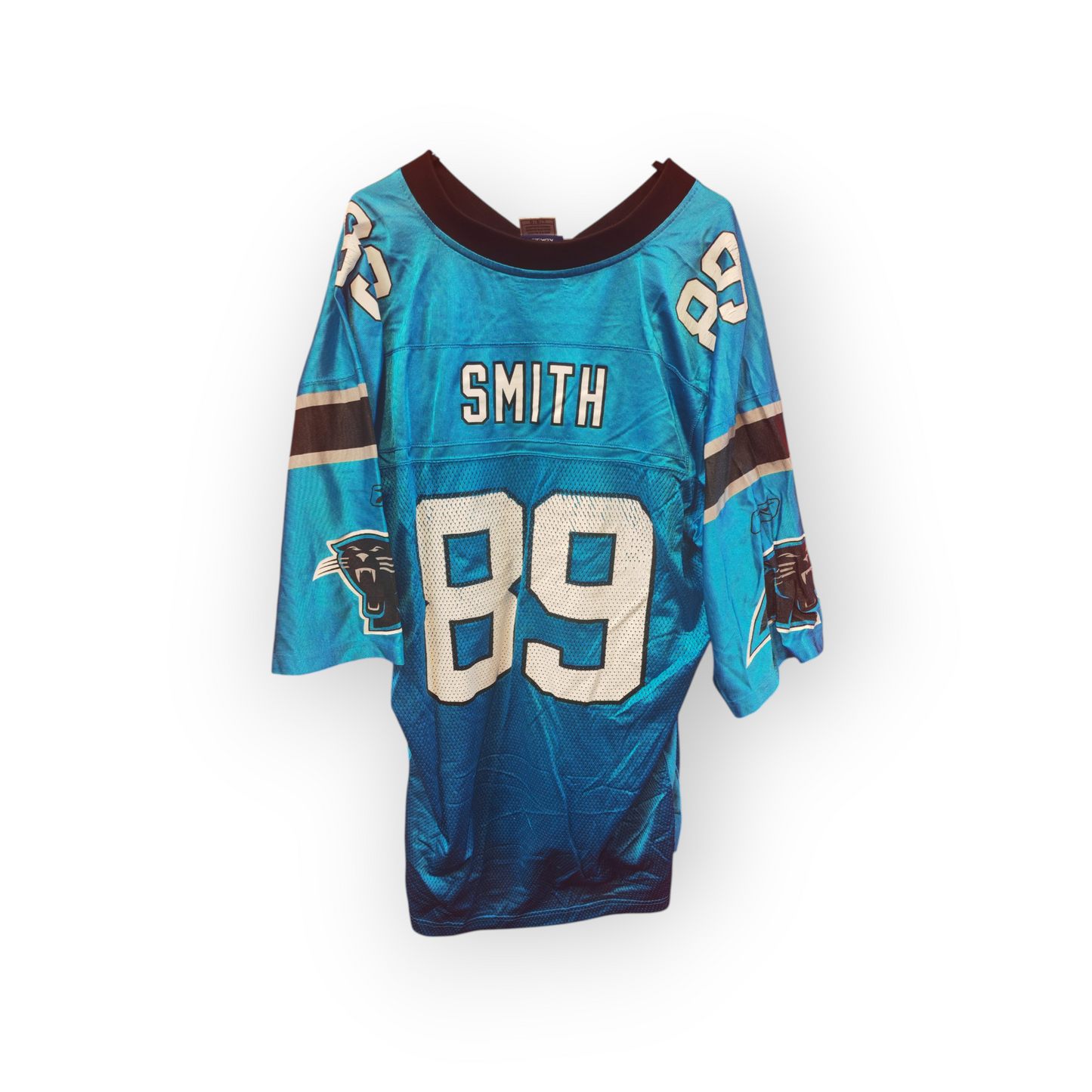 Reebok Carolina Panthers NFL Jersey, #89 Smith, Blue, Size Large