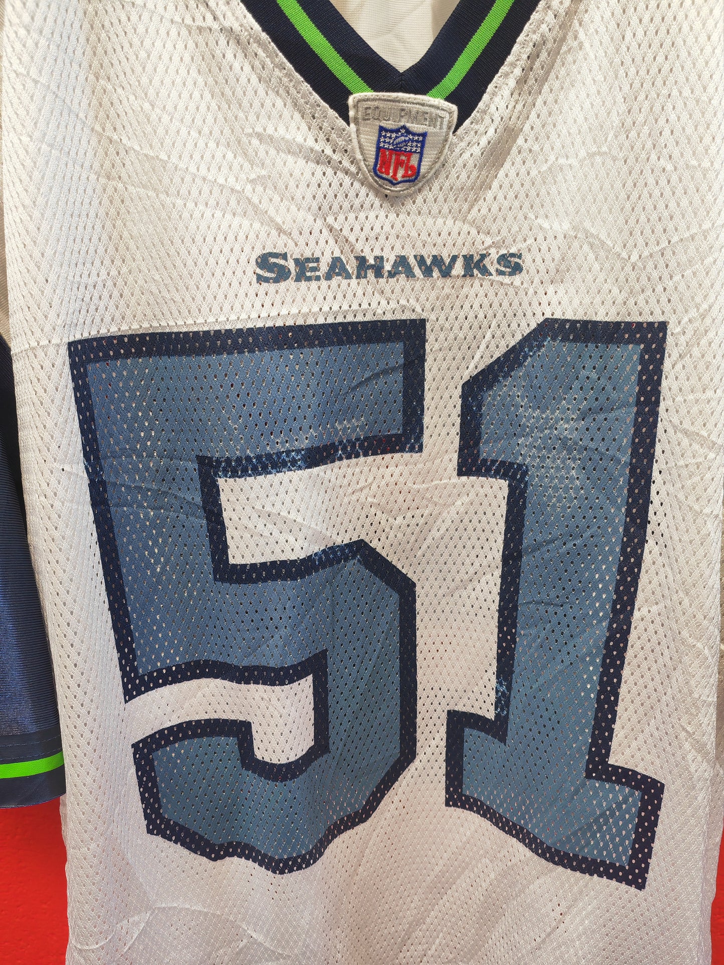 Reebok Seattle Seahawks NFL Jersey, #51 Tatupu, White, Size Large