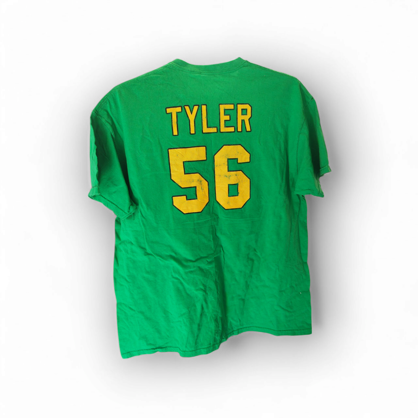 Gildan Mighty Ducks Movie T Shirt, #56 Tyler, Green, Size XL
