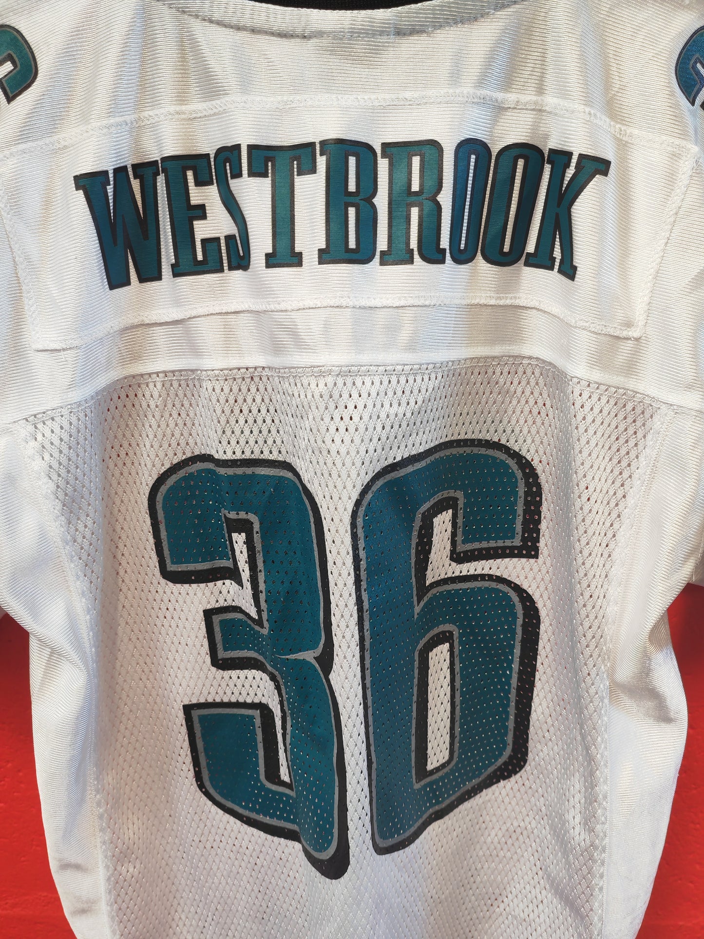 Youth Reebok Philadelphia Eagles NFL Jersey, #36 Westbrook, White, Size YL 14-16