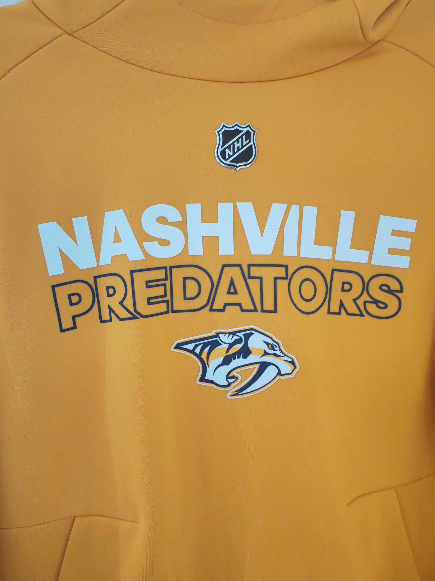 Adidas Nashville Predators NHL Pullover Hoodie, Yellow, Size Medium