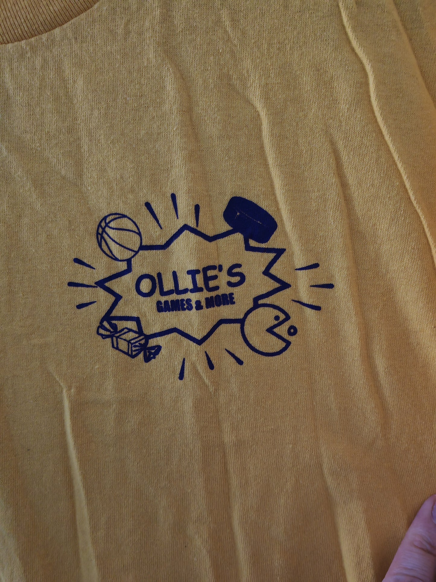 Gildan Ollie's Games & More Short Sleeve T Shirt, Yellow, Size XL