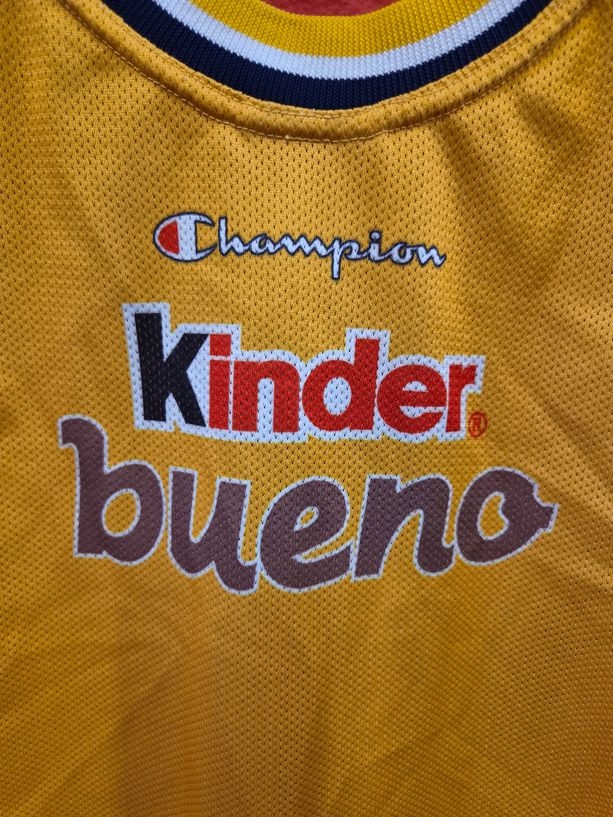 Champion London Towers Vintage BBL Basketball Jersey, Yellow, Size Medium