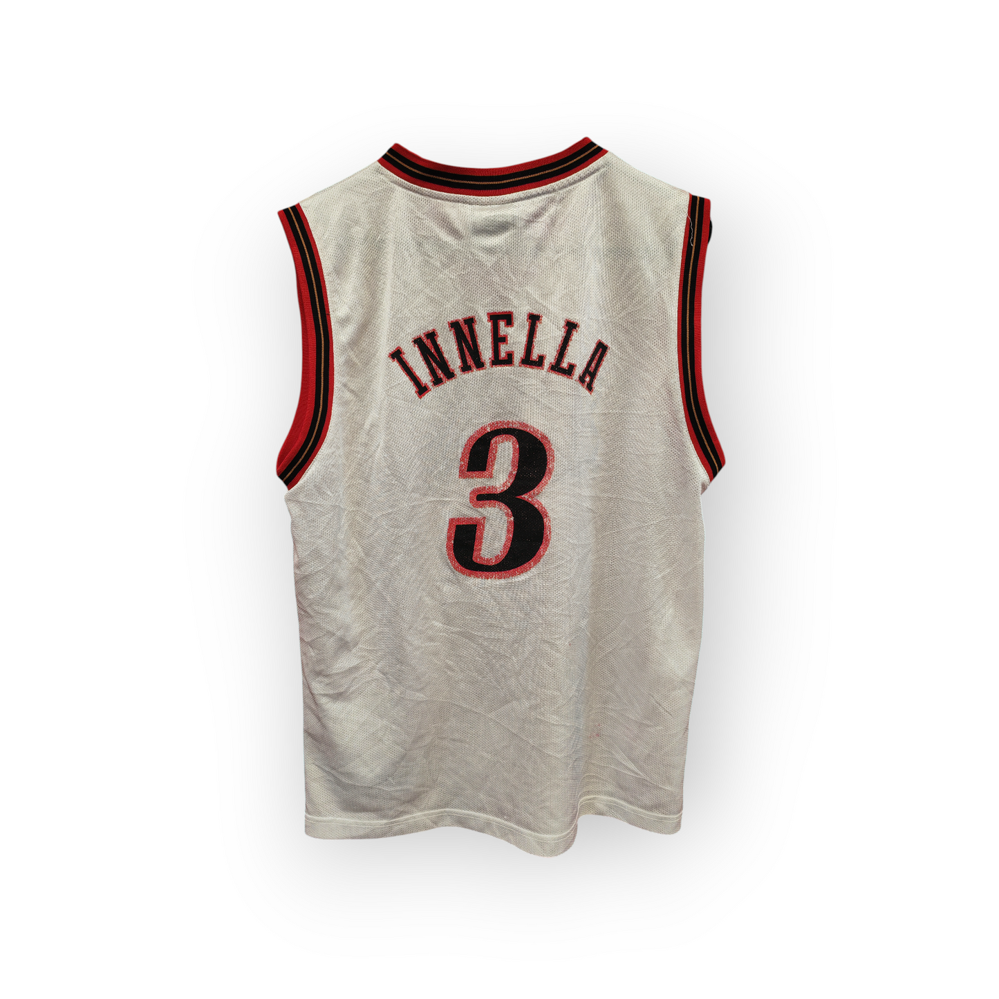 Youth Reebok Philadelpia 76ers NBA Jersey, #3 Innella, White, Size YL
