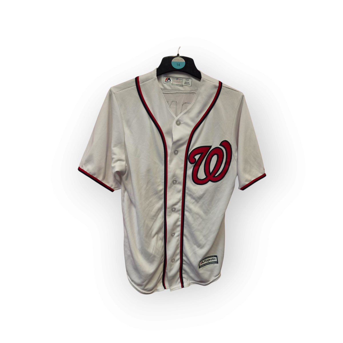 Majestic Washington Nationals MLB Baseball Jersey, #7 Turner, White, Size Small