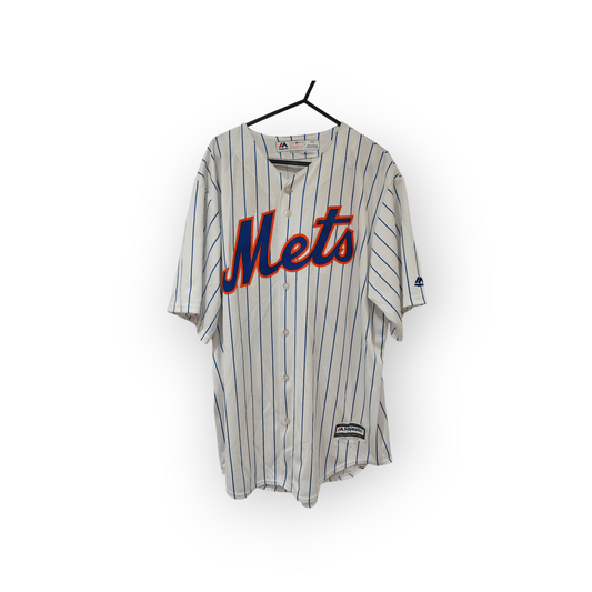 Majestic New York Mets MLB Baseball Jersey, #33 Harvey, White, Size Large
