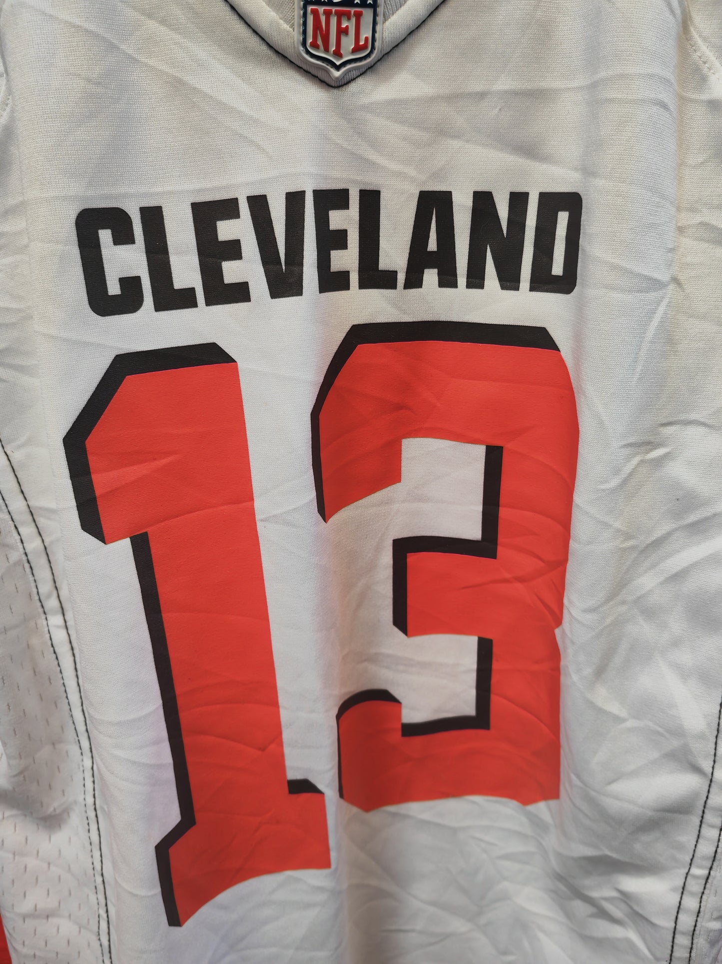 Youth Nike Cleveland Browns NFL Jersey, #13 Beckham Jr, White, Size YM