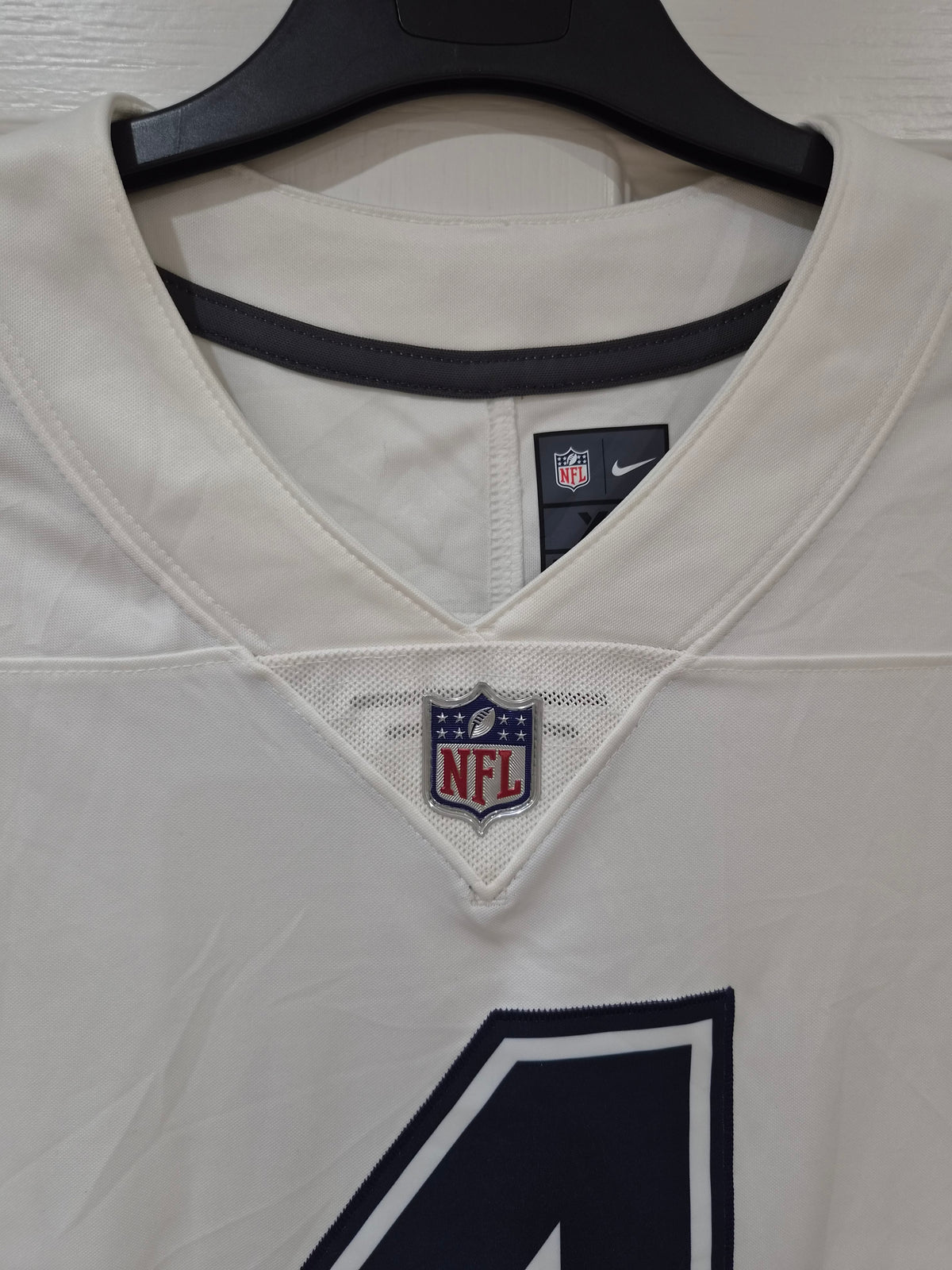 Nike Dallas Cowboys NFL Vapour Jersey, #4 Prescott, White, Size XL