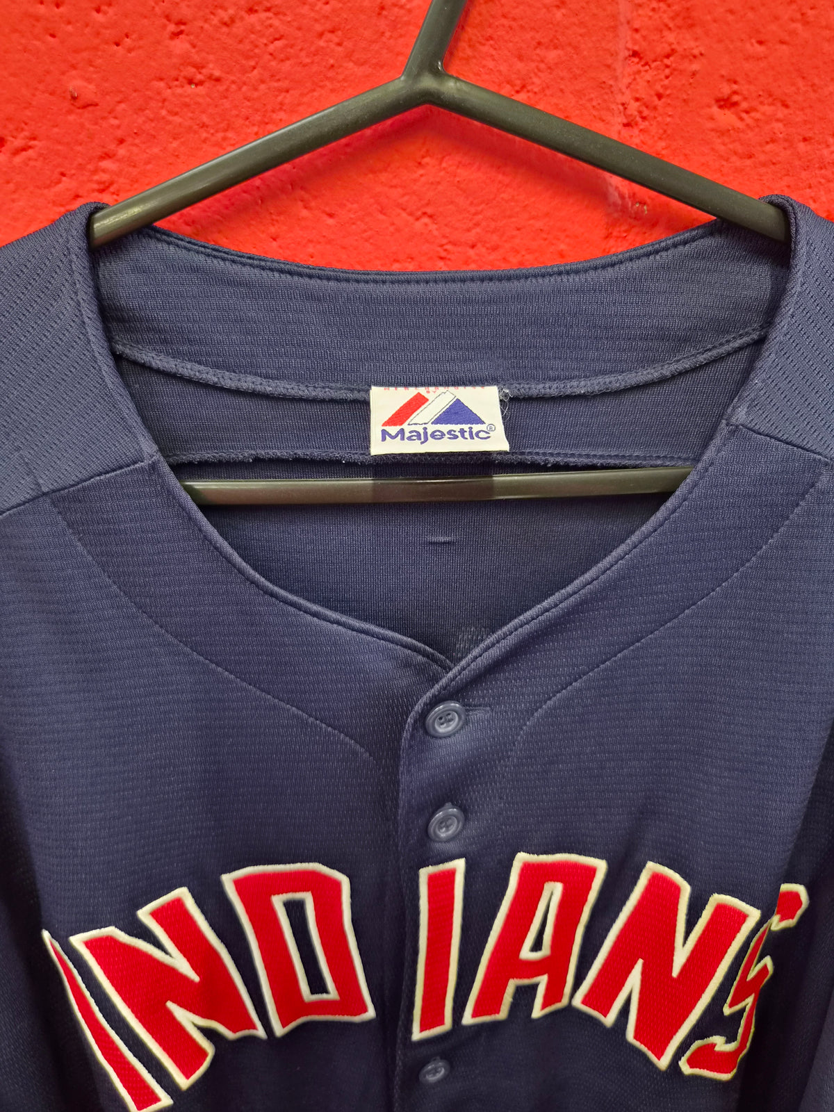Majestic Cleveland Indians/Guardians MLB Baseball Jersey, #17 Choo, Navy, Size Large