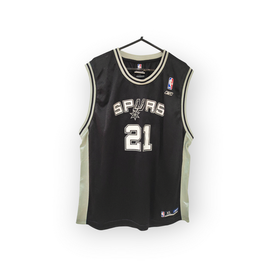 Youth Reebok San Antonio Spurs NBA Jersey, #21 Duncan, Black, Size YXL