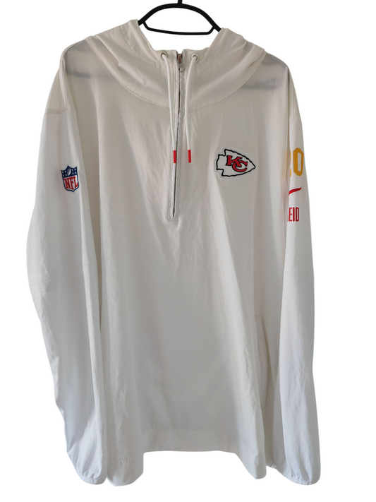 Nike Kansas City Chiefs Player Issue/Worn 1/4 Zip Hoodie, Justin Reid, Size XL