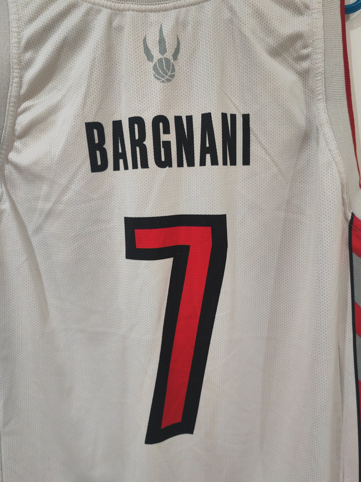 Champion Toronto Raptors NBA Jersey, #7 Bargnani, White, Size Large