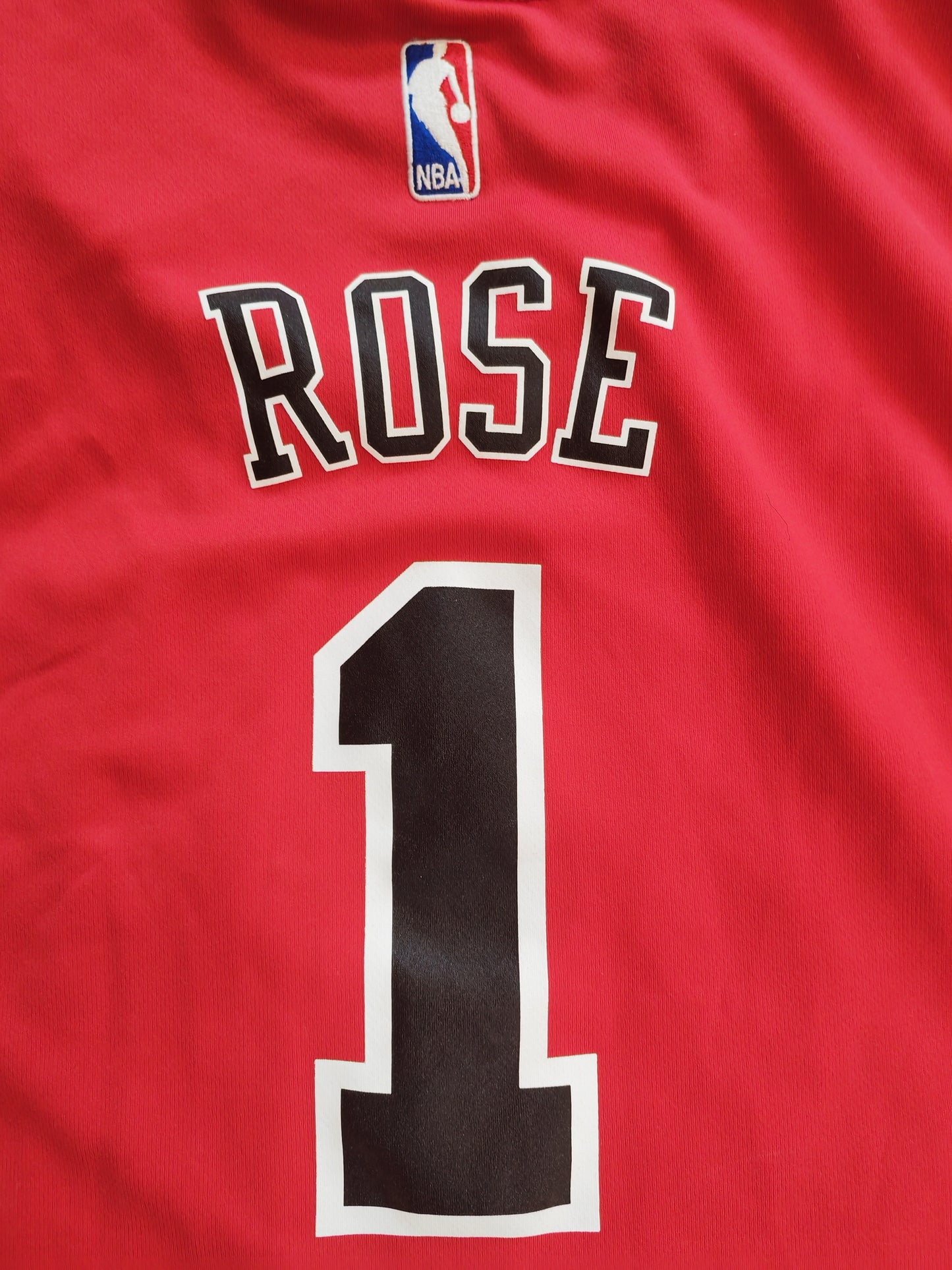 Adidas Chicago Bulls NBA Basketball Jersey, #1 Rose, Red, Size Medium
