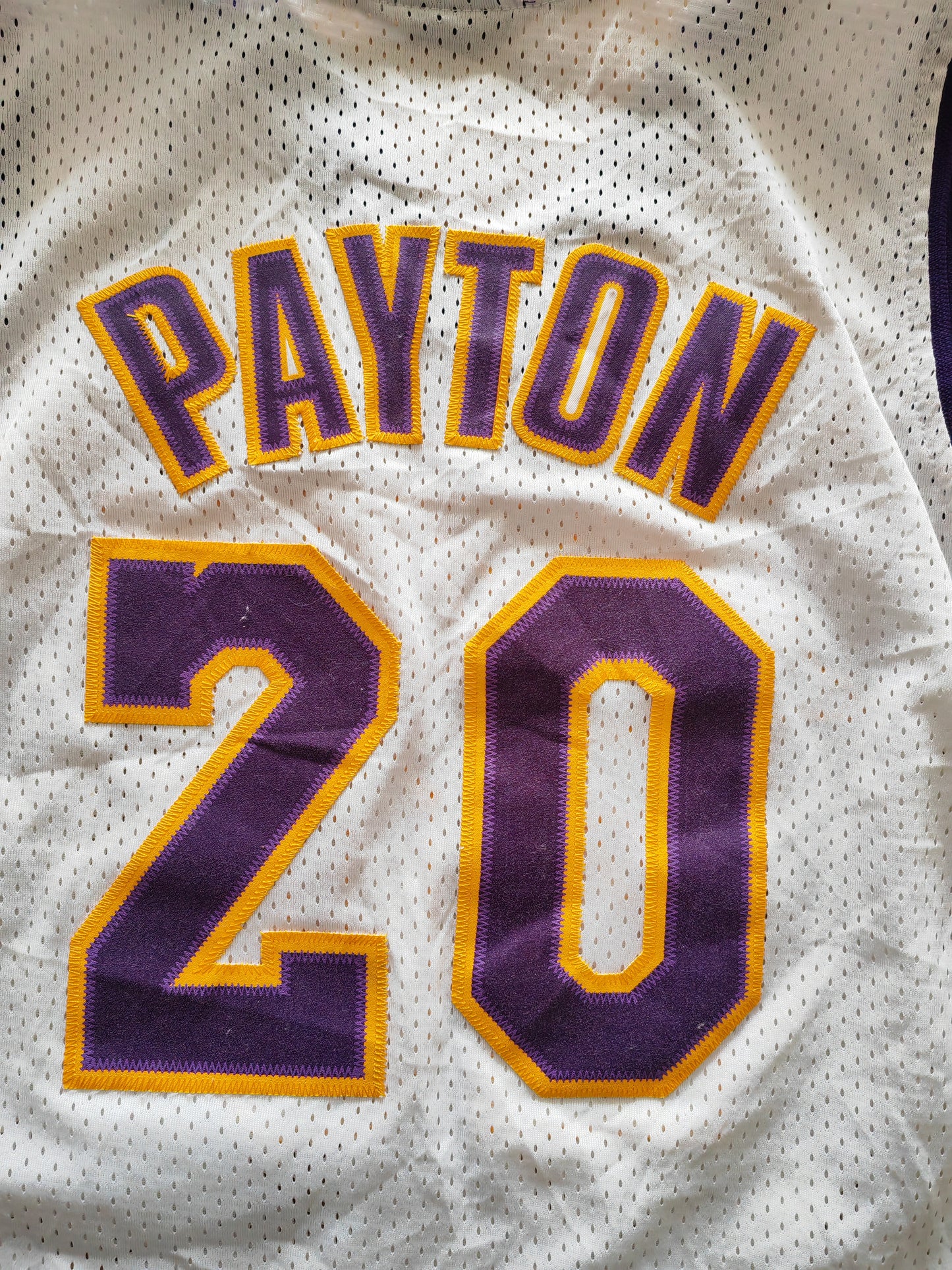 Youth Nike Los Angeles Lakers NBA Jersey, #20 Payton, White, Size YM +2 Length