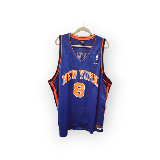 Nike New York Knicks NBA Jersey, #8 Sprewell, Blue, Size 4XL