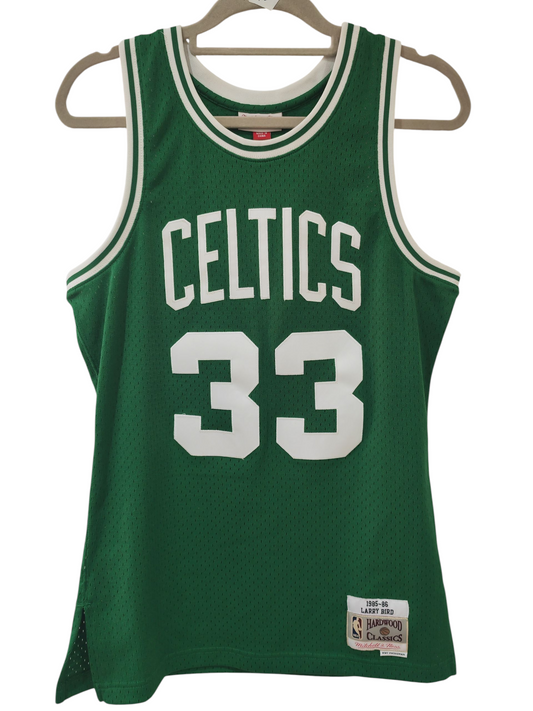 Mitchell & Ness Boston Celtics 1985-86 NBA Jersey, #33 Bird, Green, Size Small