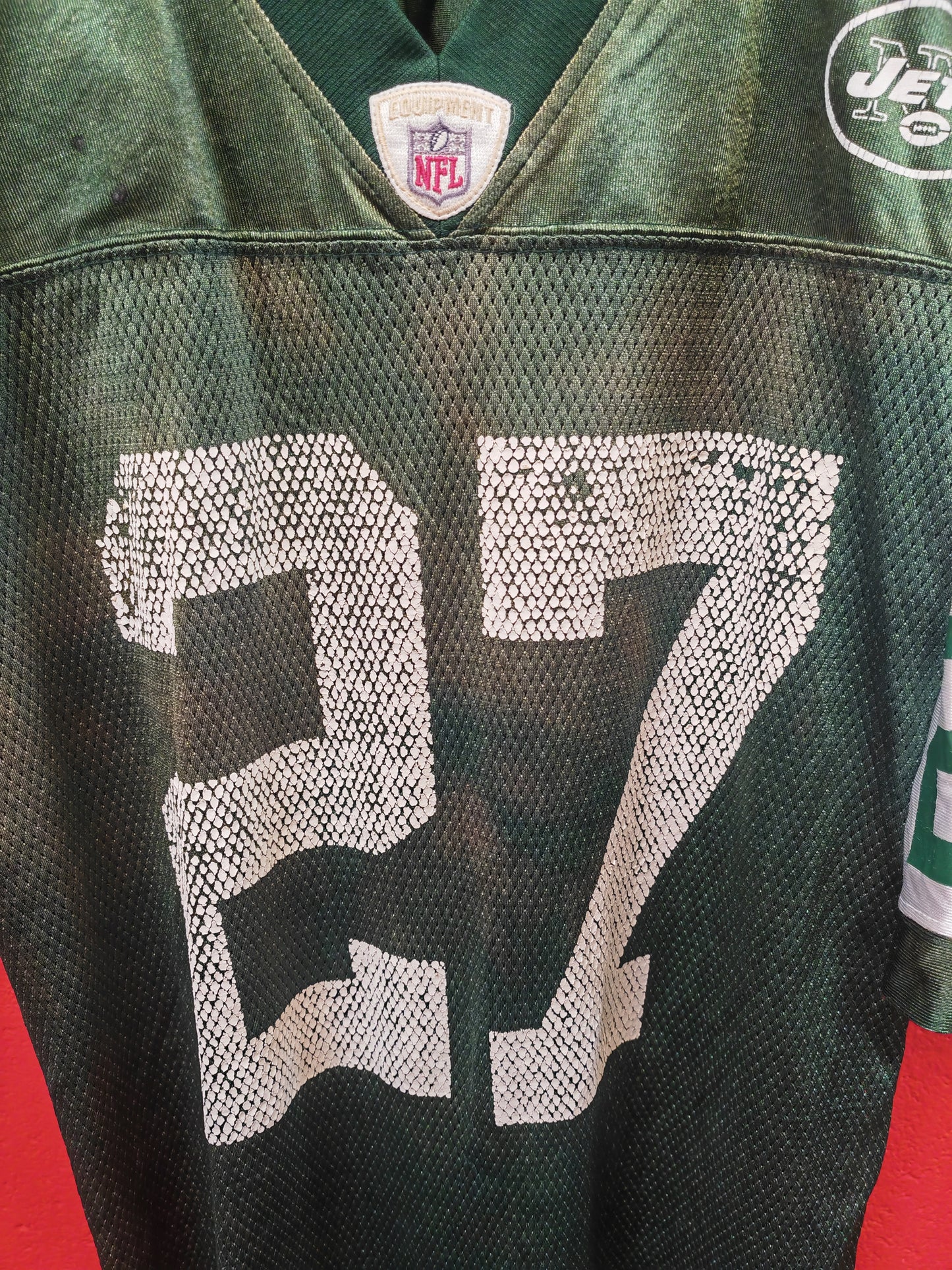 Reebok New York Jets NFL Jersey, #27 Kazilas, Green, Size XL