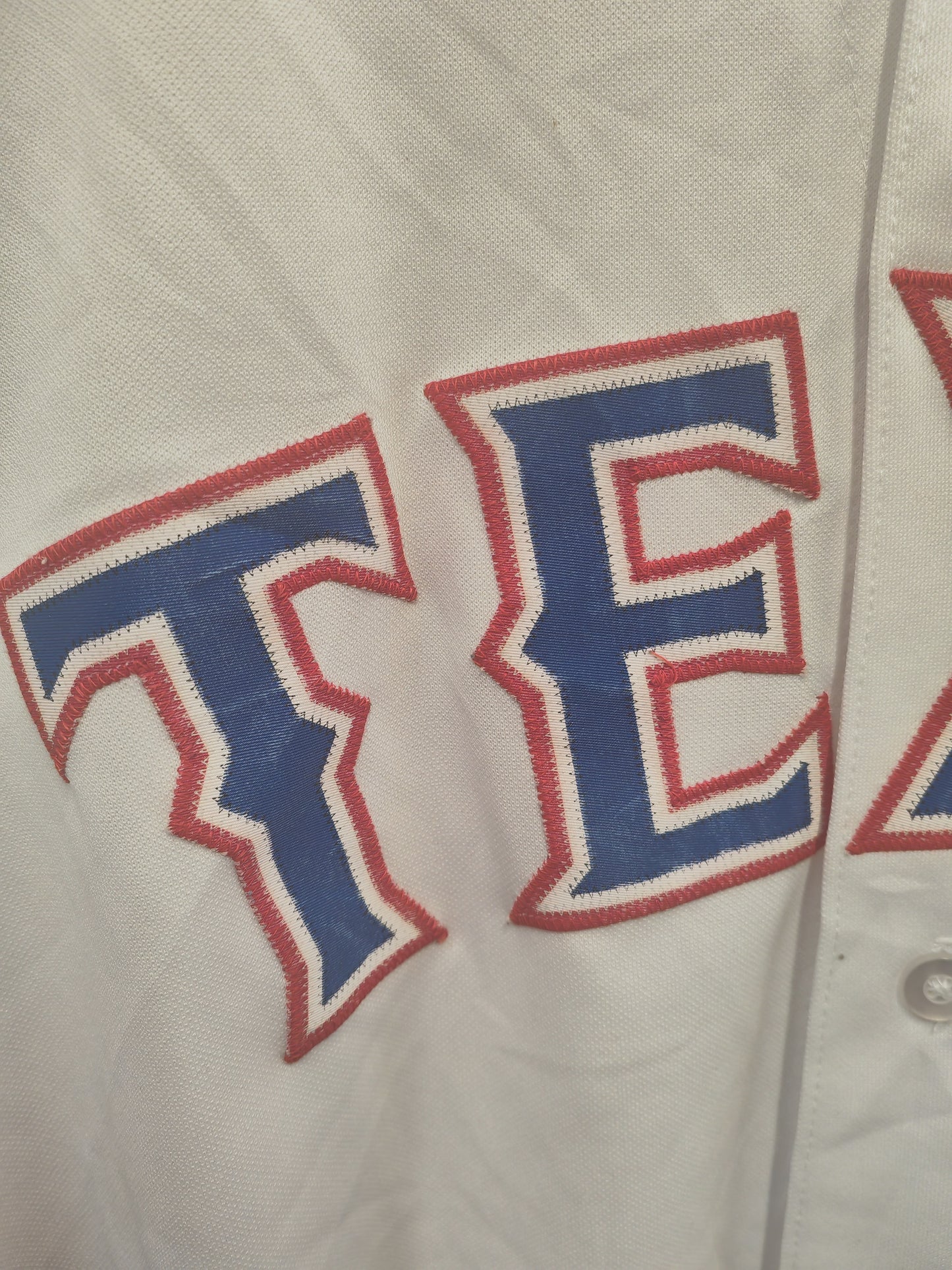 Majestic Texas Rangers MLB Baseball Jersey, White, Size Small