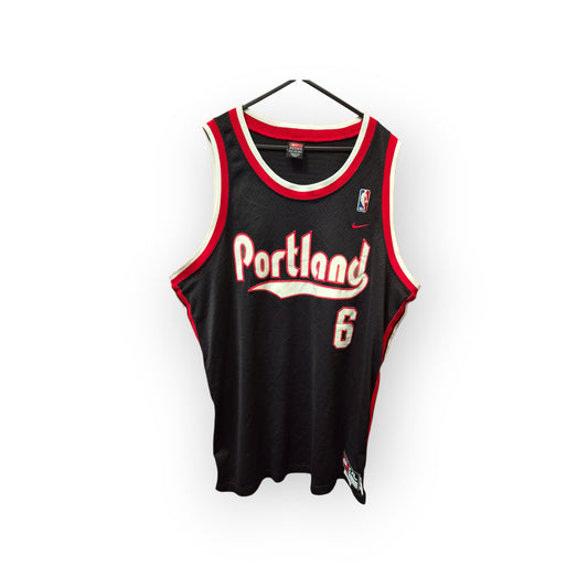 Nike Portland Trail Blazers NBA Jersey, #6 Wells, Black, Size XXL +2 Length