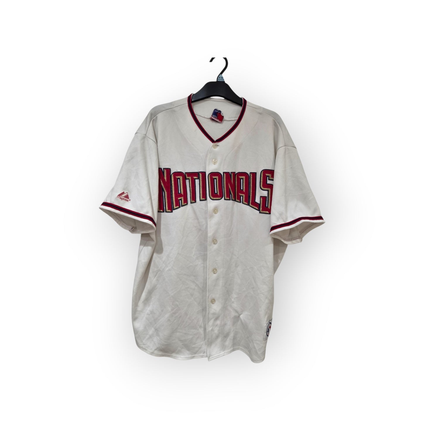 Majestic Washington Nationals MLB Jersey, White, Size XXL