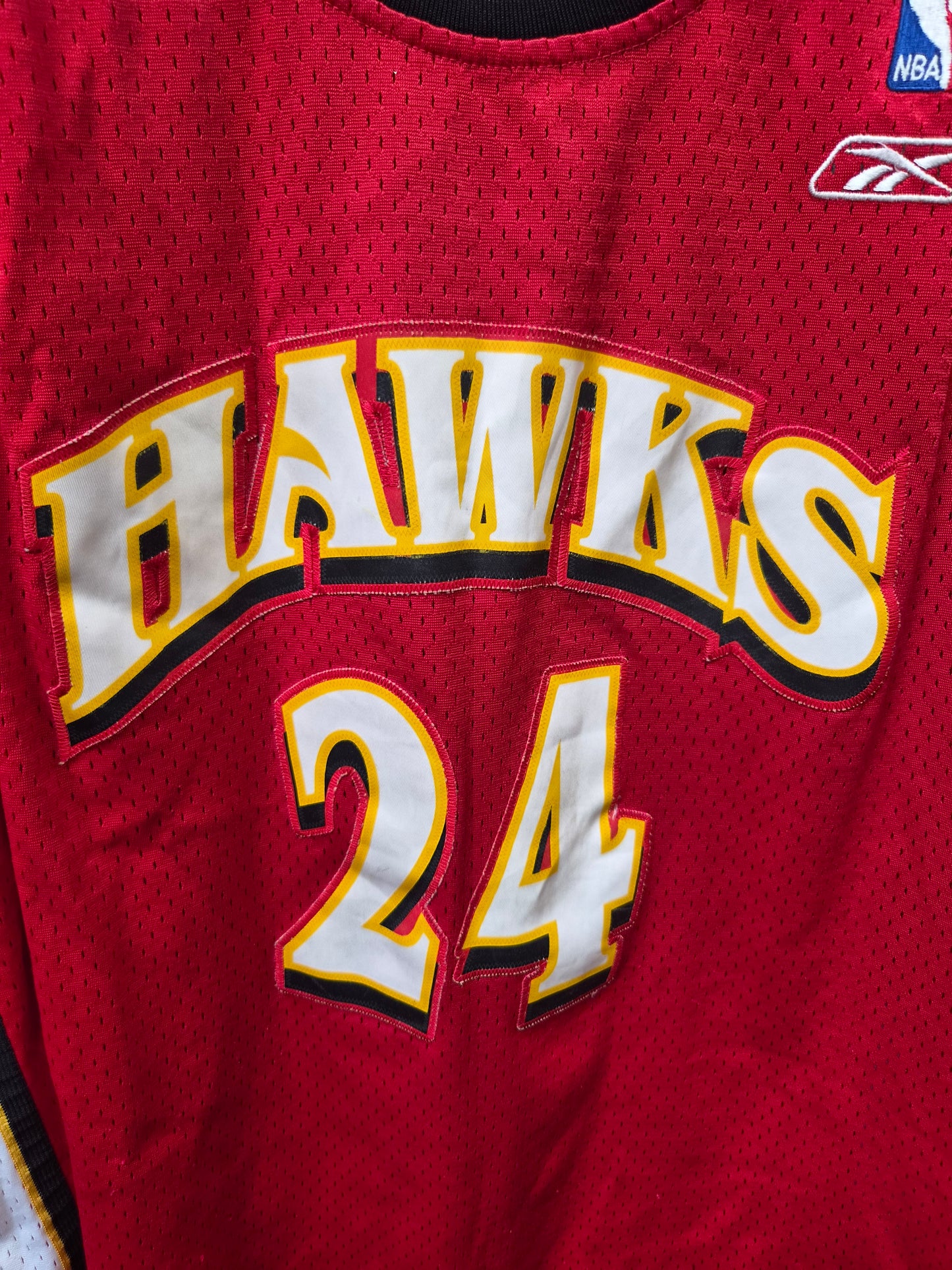 Reebok Atlanta Hawks NBA Jersey, #24 Williams, Red, Size XXL +2 Length
