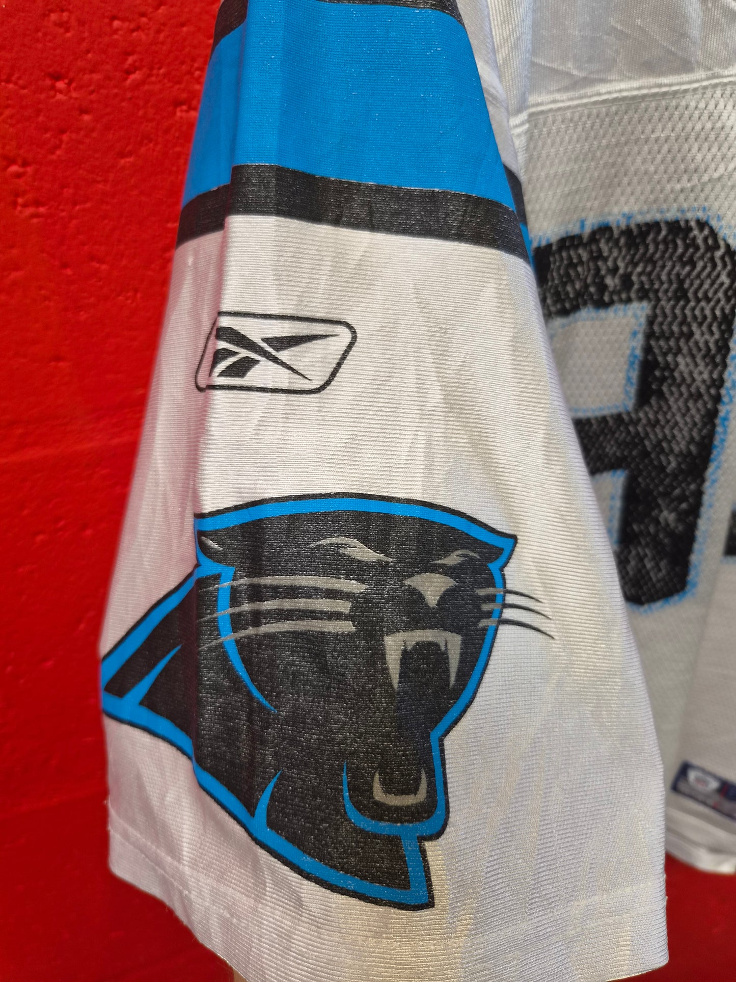 Reebok Carolina Panthers NFL Jersey, #90 Peppers, White, Size Large