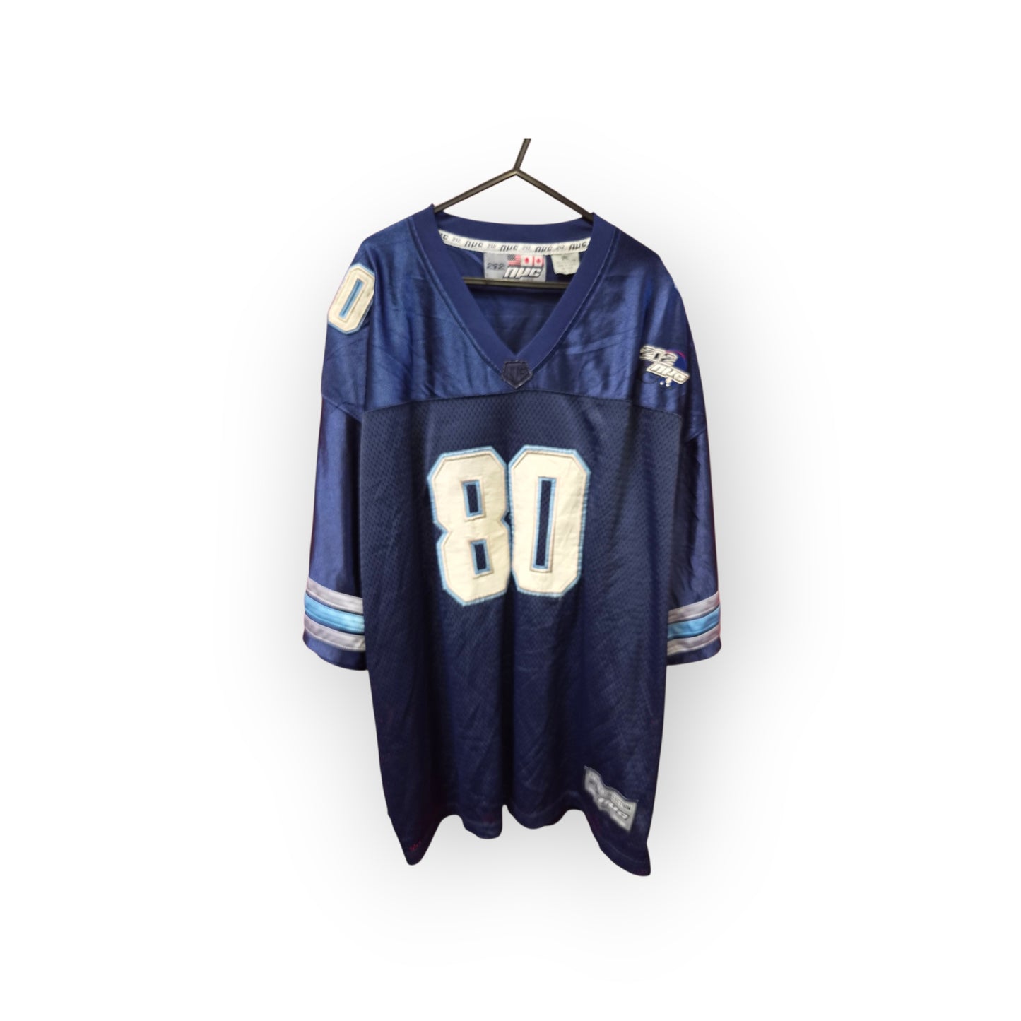 212 NYC American Football Style Jersey, #80, Navy, Size XXXL
